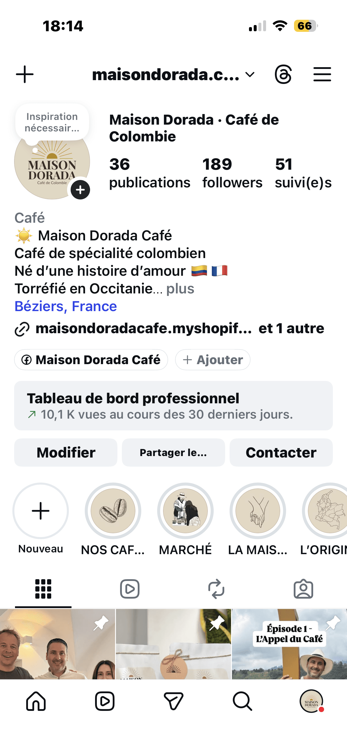 Profil Instagram Maison Dorada